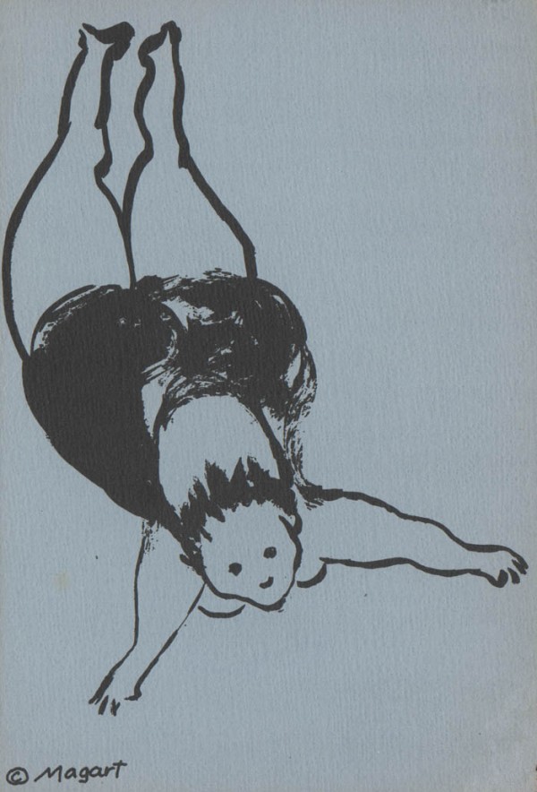 Magart postcard of a swimmer