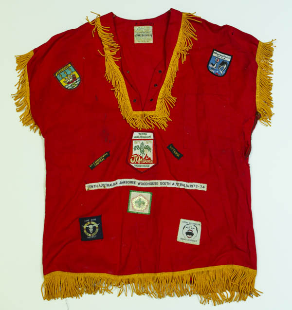 Uniform with badges.