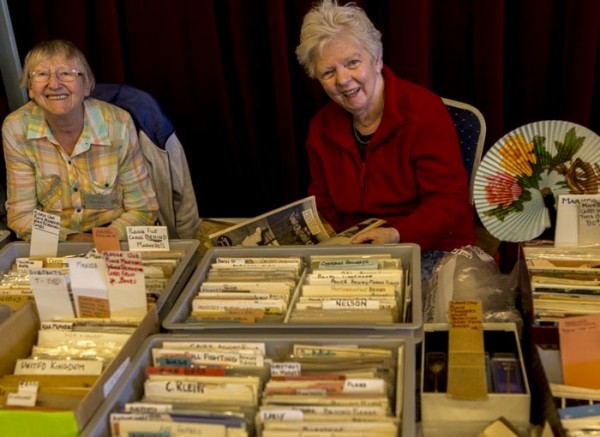 Eve Pryor with Yvonne at Eve's stall.