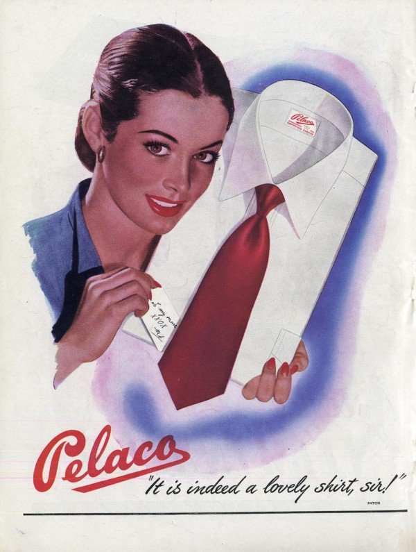 Pelaco shirt advertisement. From the Monash University's Rare Books.