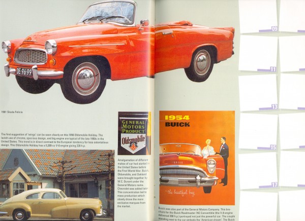 Diary pages from 'The Vintage car diary 1997' by Hidde Halbertsam, Rebo Productions, 24 x 17 cm, 1996. Collection of Richard Felix.