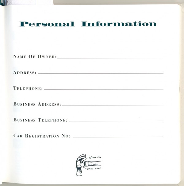 Information page, 'Blokes & Sheds; 1997 Diary', Angus & Robertson, Sydney, 14.5 x 14.5 cm. Collection of Richard Felix.