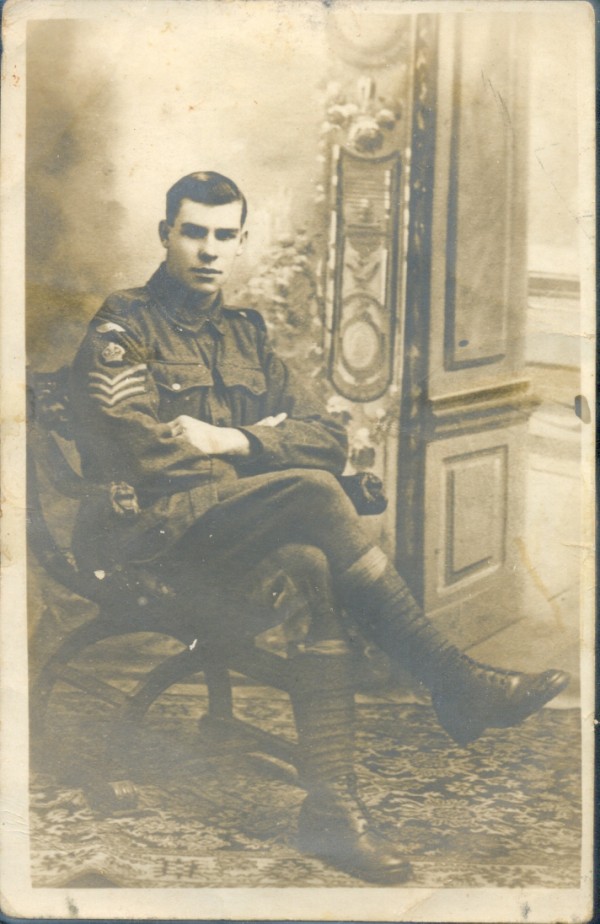 Jim Jorgensen, 1917, France. Collection of his niece, K. Houston.