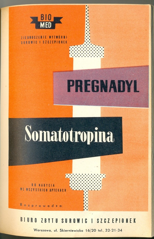 [contraception advertisement] in Kalendarz Lenarski, 18 x 13 cm. Collection of Richard Felix.