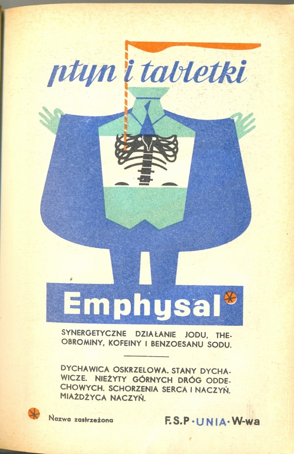 [emphysema treatment advertisement] Kalendarz Lenarski, 18 x 13 cm. Collection of Richard Felix.