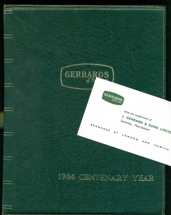 Gerrards of Swinton 1964 centenary year, 25 x 20 cm. Collection of Richard Felix.