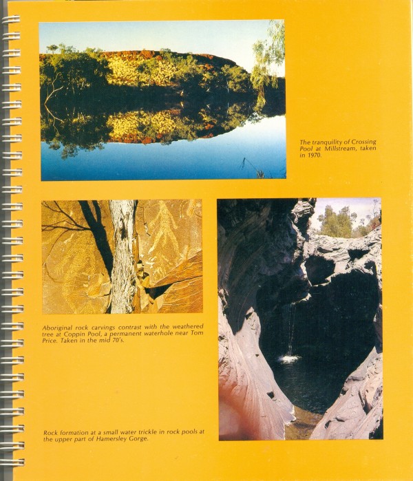 About water in 1982 Pilbara diary, published by Hamersley Iron. Collection of Richard Felix.