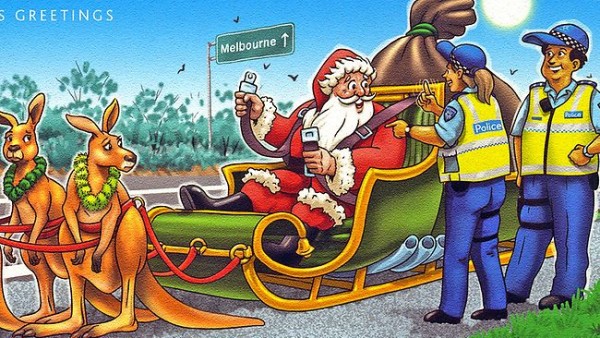 Christmas card for Victoria Police, contemporary.