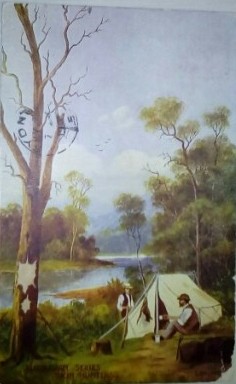Swagmans breakfast, postcard from the collection of ESA member EP, circa 1910s.