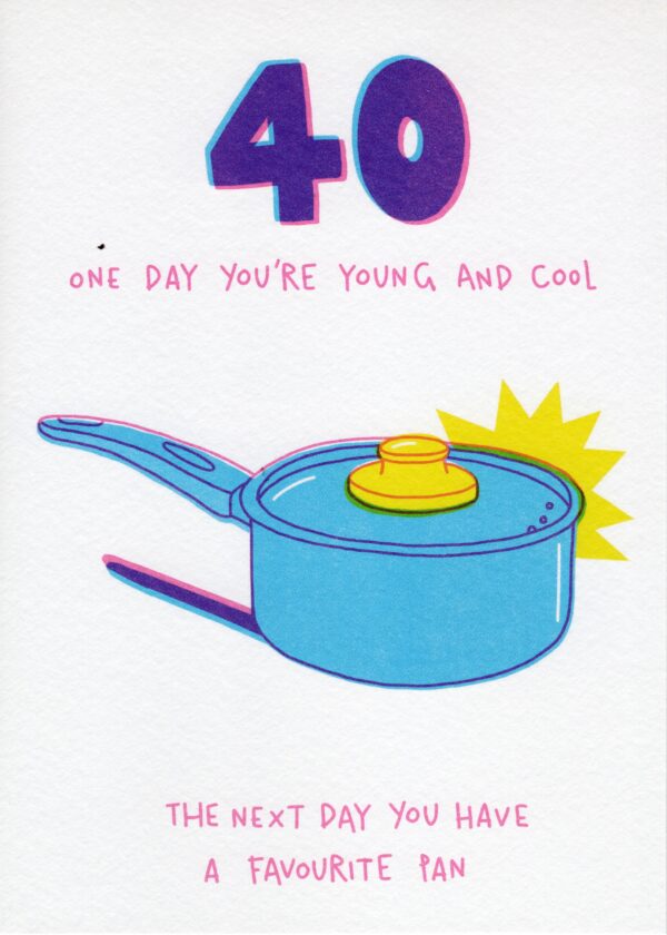 Ephemera 40th birthday card